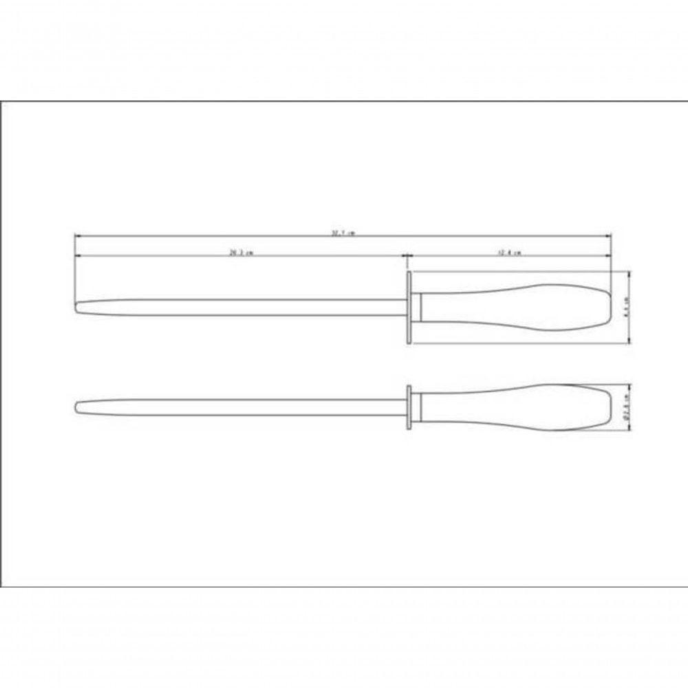 Chaira Tramontina Aço Carbono Cabo Polywood Castanho - 3