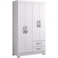 Guarda-roupa 4 Portas Malto Branco - Moveisaqui - 1