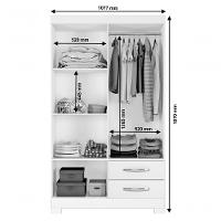 Guarda-roupa 4 Portas Malto Branco - Moveisaqui - 5