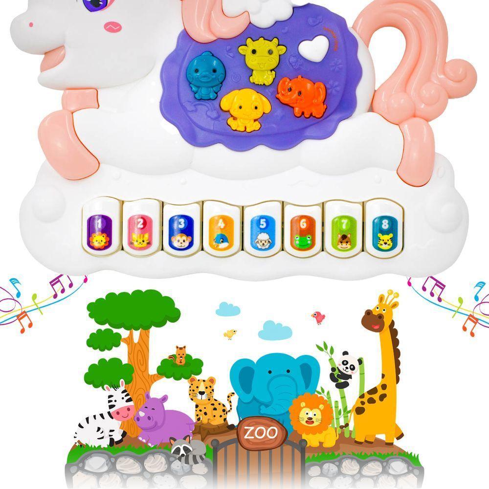 Teclado Piano Musical Bebe Brinquedo Infantil Divertido Som - 3