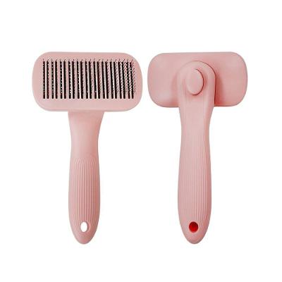 Rasqueadeira Removedor Tira Pelos Pet Animais Cachorro Gato Cor:rosa