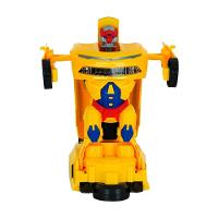 Carro E Robô 2 Em 1 - Bate, Volta, Som E Luz -amarelo - 3