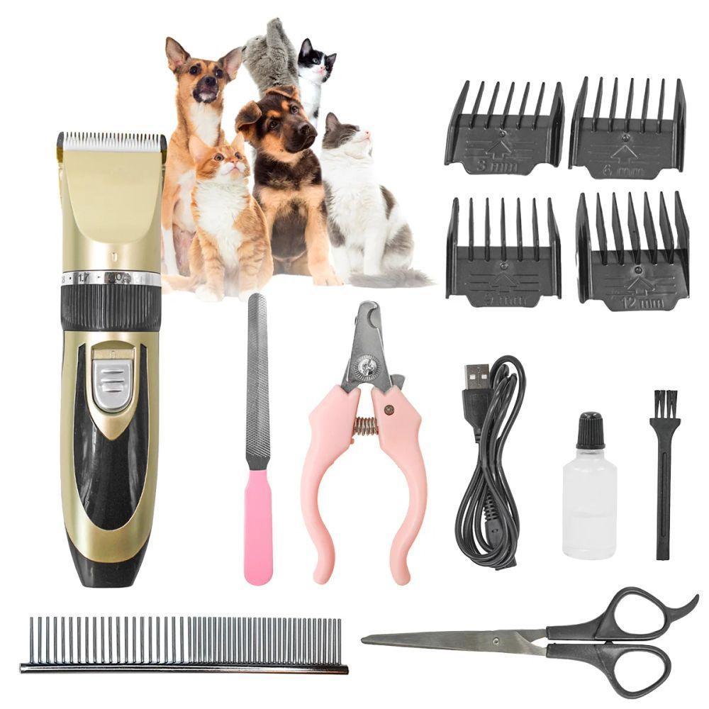 Kit Pet Maquina Recarregavel Tosa De Cães E Gatos - 1