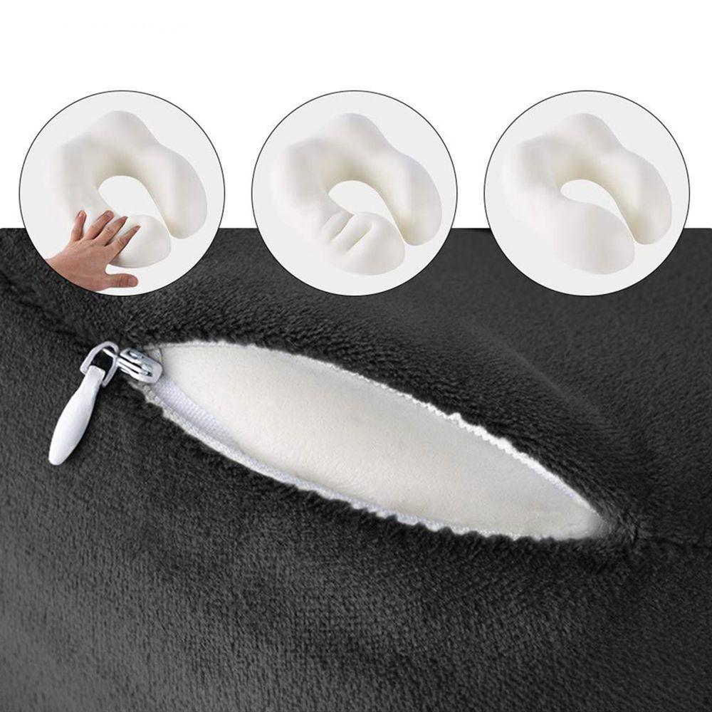 Almofada Travesseiro Pescoço Viagem Fecho Ajustável Cor:rosa - 4