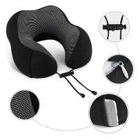 Almofada Travesseiro Pescoço Viagem Fecho Ajustável Cor:rosa - 3