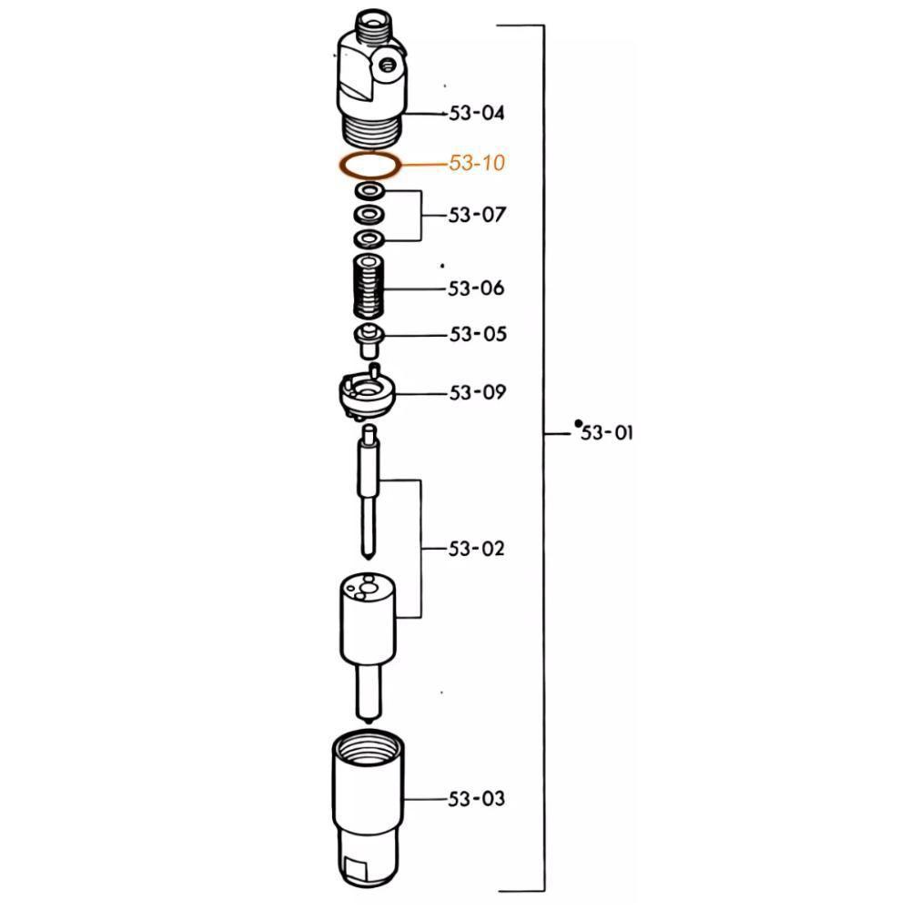 Anel Borracha Vedação Porta Bico Yanmar Bt22 Bt33 Original - 3