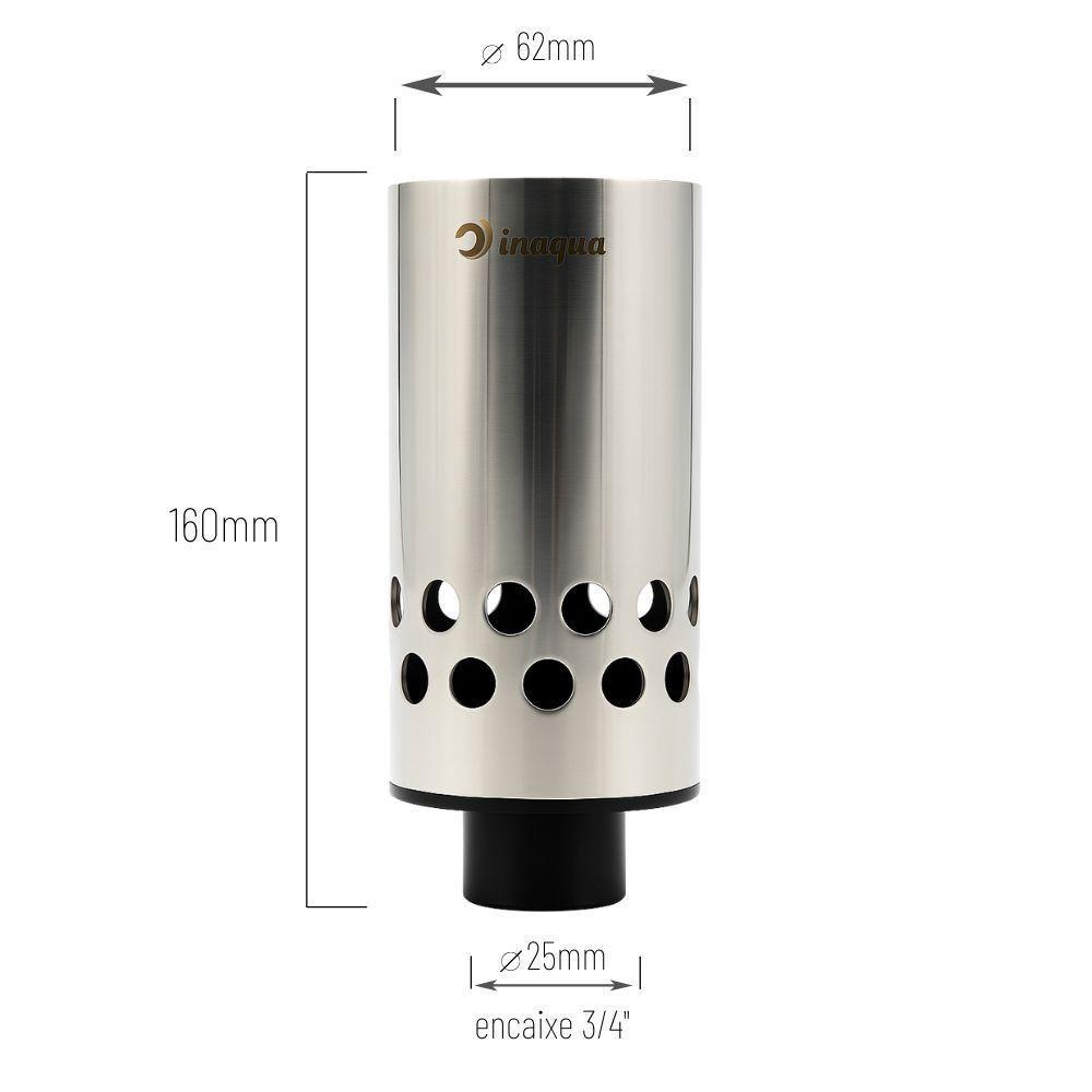 Bico Geiser Em Inox Para Fonte, Chafariz E Lago De 2 1-2 Entrada Rosca De 3-4 - 2