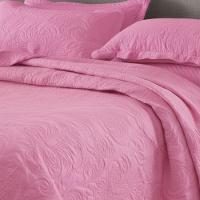 Kit Cobre Leito Colcha Basic Queen 3 Peças Dupla Face Liso Classic - Rosa Chiclete - 100% Poliéster - 2