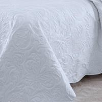 Kit Cobre Leito Colcha Basic King 3 Peças Dupla Face Liso Classic - Branco - 100% Poliéster - 3