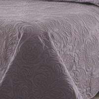 Kit Cobre Leito Colcha Basic Queen 3 Peças Dupla Face Liso Classic - Lavanda - 100% Poliéster - 3