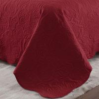 Kit Cobre Leito Colcha Basic King 3 Peças Dupla Face Liso Classic - Terracota - 100% Poliéster - 3