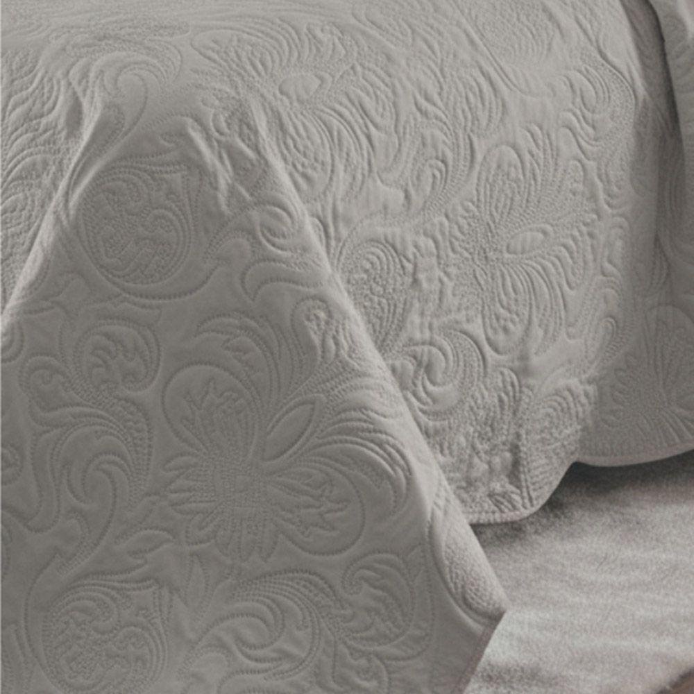 Kit Cobre Leito Colcha Basic King 3 Peças Dupla Face Liso Classic - Avelã - 100% Poliéster - 3