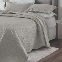 Kit Cobre Leito Colcha Basic King 3 Peças Dupla Face Liso Classic - Avelã - 100% Poliéster - 1