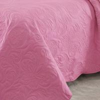 Kit Cobre Leito Colcha Basic King 3 Peças Dupla Face Liso Classic - Rosa Chiclete - 100% Poliéster - 3