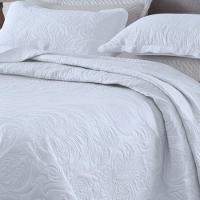 Kit Cobre Leito Colcha Basic Queen 3 Peças Dupla Face Liso Classic - Branco - 100% Poliéster - 2