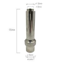 Bico Articulado Sólido Em Inox 304 Para Fontes Chafarizes Com Entrada Rosca De 1" - 2