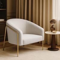 Poltrona Sala Industrial Alta Dourado Stella Bouclê Cinza D03 - D'rossi - 1