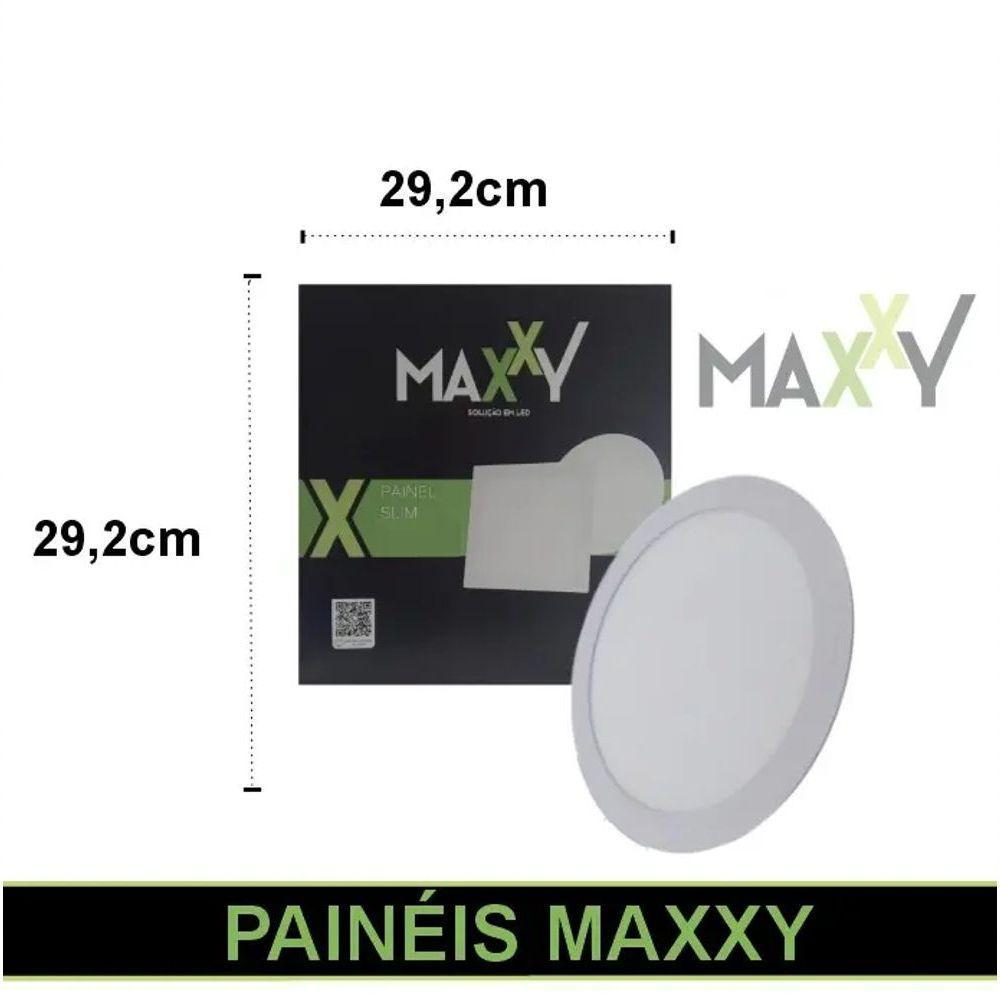 Painel Plafon Led Embutir Redondo 24w 6500k Max-0432 - 3