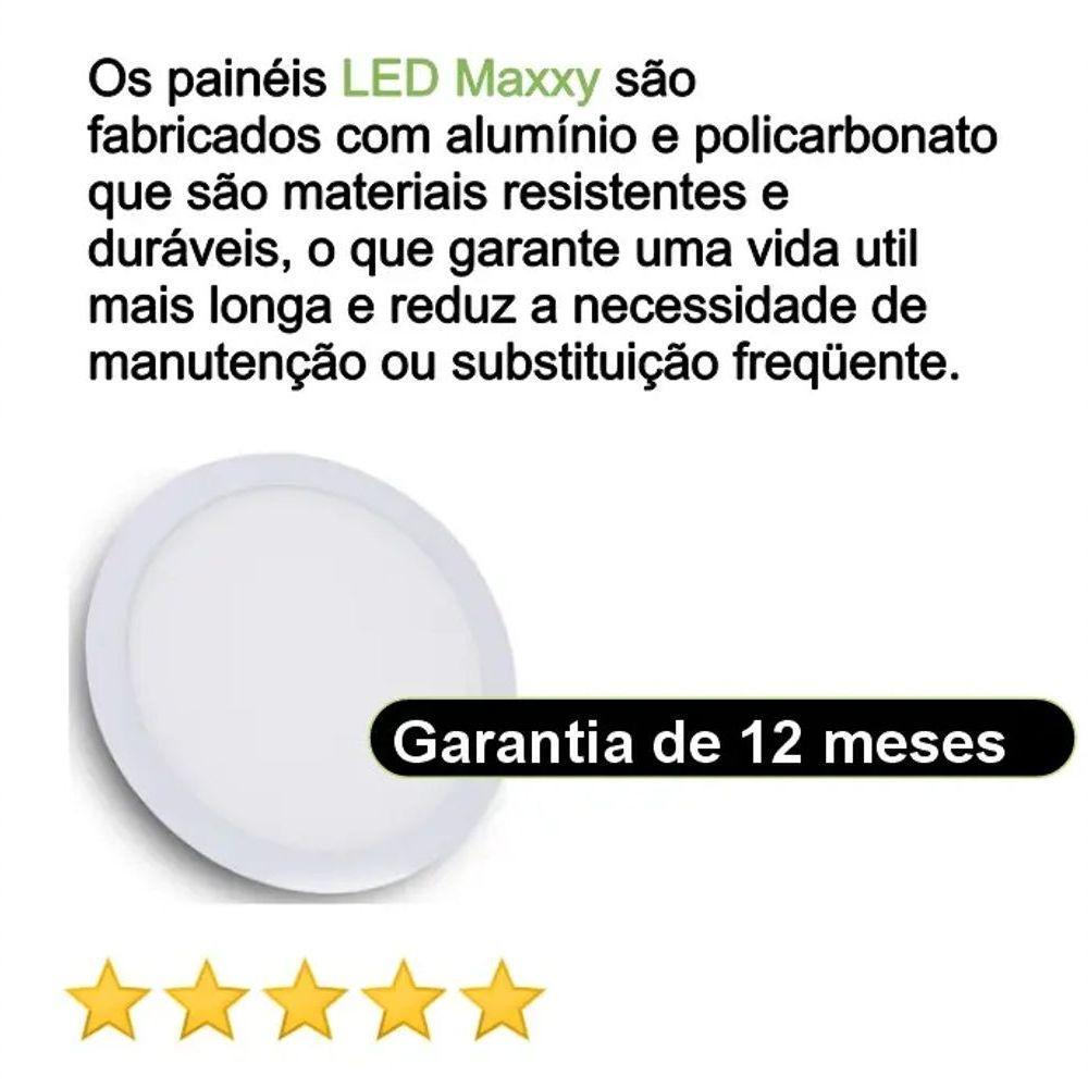 Painel Plafon Led Embutir Redondo 24w 6500k Max-0432 - 5