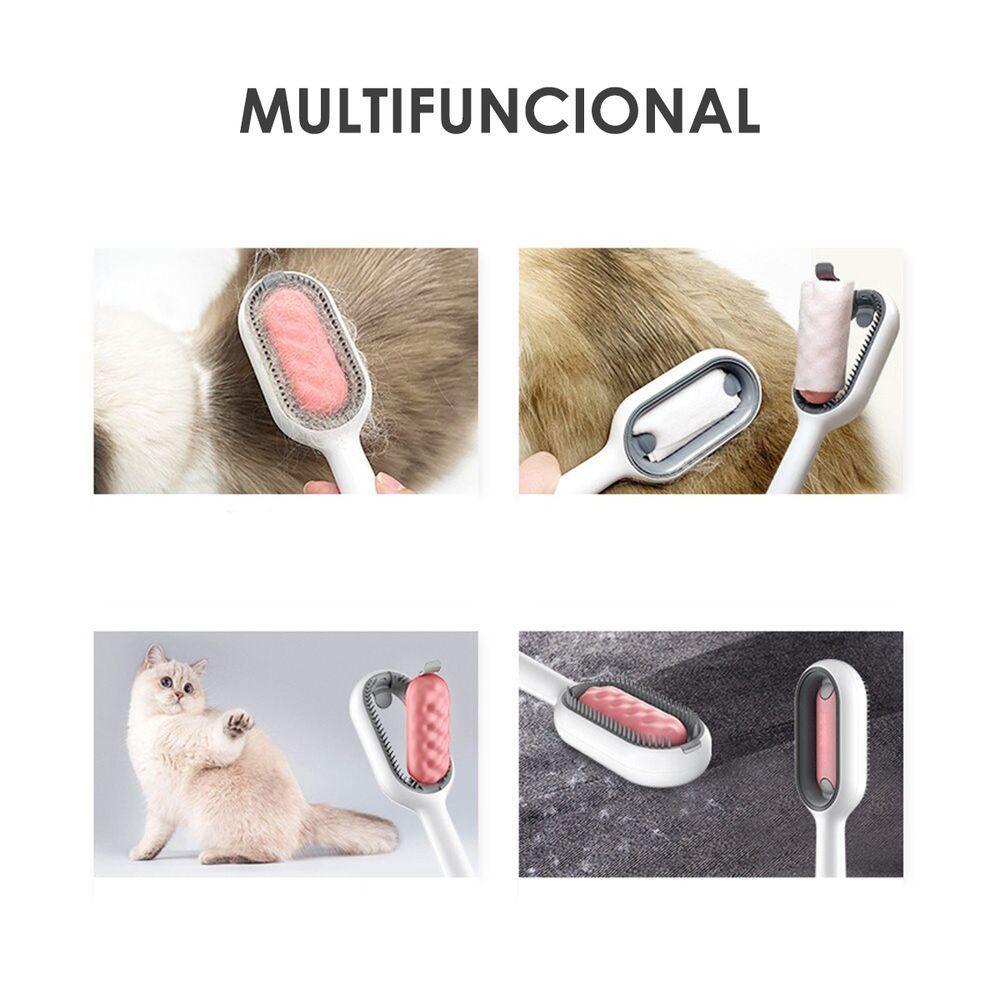 Escova Tira Pelos Pet Sofa Tapete Cama Roupa Carro Cor:rosa - 3