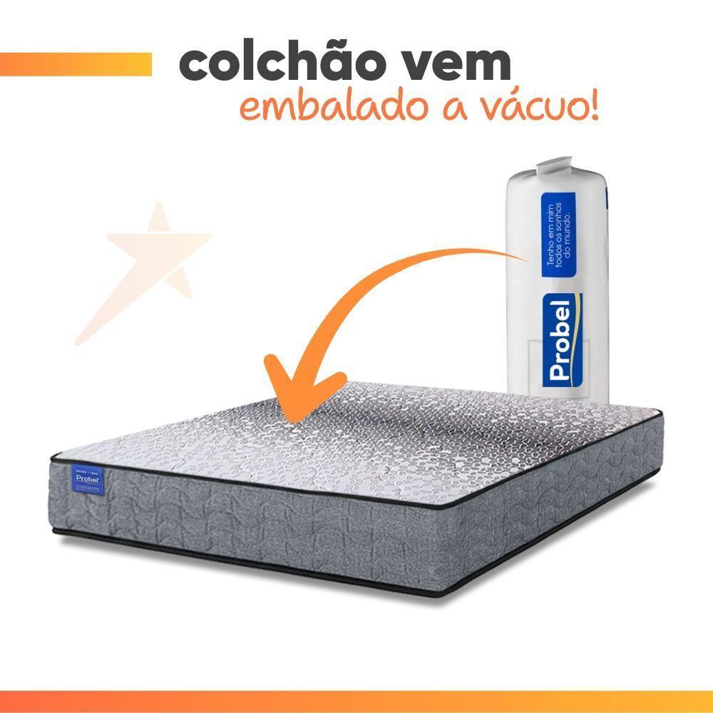 Cama Box Casal Probel Molas Ensacadas 138x188x64 Day Springs A Vácuo Branco/cinza Branco / Cinza - 2