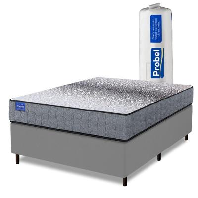Cama Box Casal Probel Molas Ensacadas 138x188x64 Day Springs A Vácuo Branco/cinza Branco / Cinza