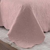 Kit Cobre Leito Colcha Basic Queen 3 Peças Dupla Face Liso Classic - Rose Claro - 100% Poliéster - 2