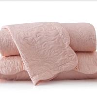 Kit Cobre Leito Colcha Basic Queen 3 Peças Dupla Face Liso Classic - Rose Claro - 100% Poliéster - 4