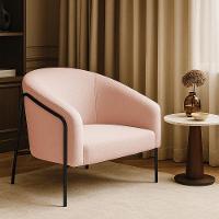 Poltrona Sala Industrial Alta Preto Stella Bouclê D03 - D'rossi Cor Rose - 1