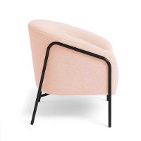 Poltrona Sala Industrial Alta Preto Stella Bouclê D03 - D'rossi Cor Rose - 5