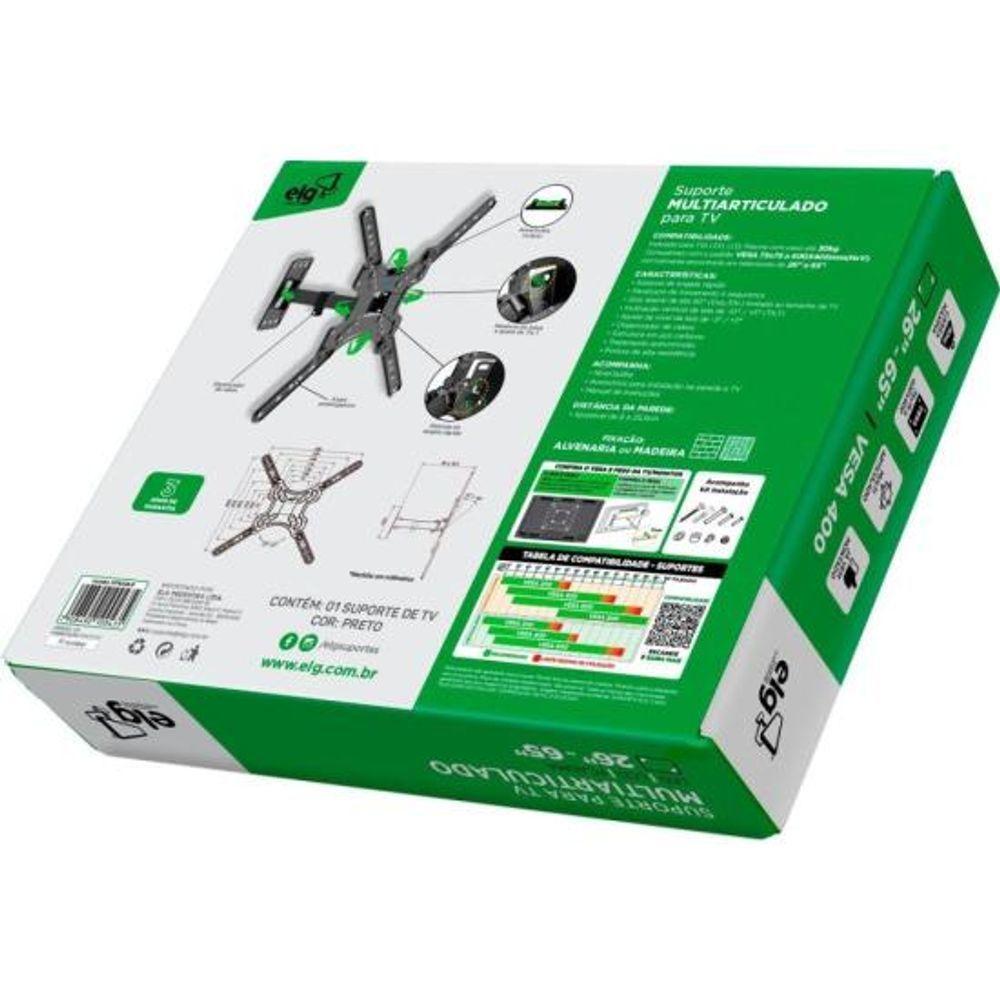 Suporte Para Tv Articulado Elg Mt400ar 26-65 Preto [f002] - 5
