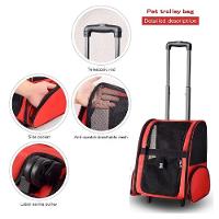 Carrinho Passeio Pet Com Rodinhas Bolsa Mochila Viagem Luxo - 6