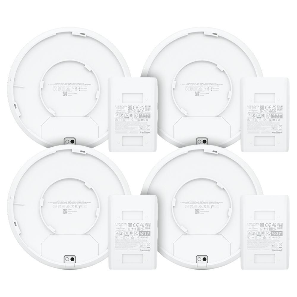 4 Roteadores Wifi 6 Access Point 5.3 Gbps + 4 Injetores Poe+ 4 U6 Pro Ubiquiti Com 4 Fontes 48v 30w - 3