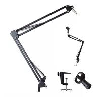 Suporte Pedestal De Microfone Mesa Podcast Transmissao Gravaçao Articulavel Multiuso Resistente Versatil - 1