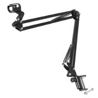 Suporte Pedestal De Microfone Mesa Podcast Transmissao Gravaçao Articulavel Multiuso Resistente Versatil - 2