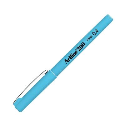 Caneta Fine Pen 0.4mm Artline 200 Tilibra Azul Claro