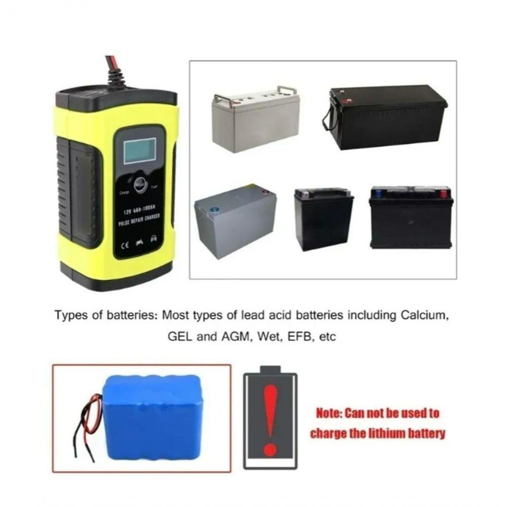 Carregador Inteligente Bateria 4-6ah Tela Lcd Auto Moto 12v - 2