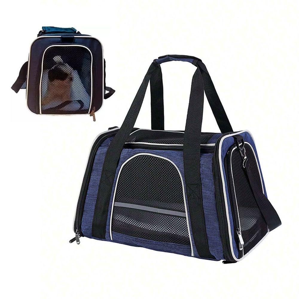 Bolsa Transporte Gato Cachorro Cao Pet Faixa Refletiva Animal De Estimaçao Pequeno Porte Passeio Onibus Aviao - 1