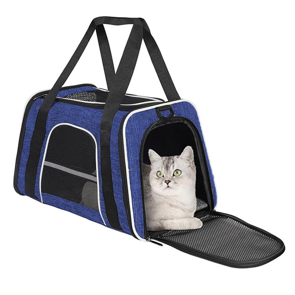 Bolsa Transporte Gato Cachorro Cao Pet Faixa Refletiva Animal De Estimaçao Pequeno Porte Passeio Onibus Aviao - 4