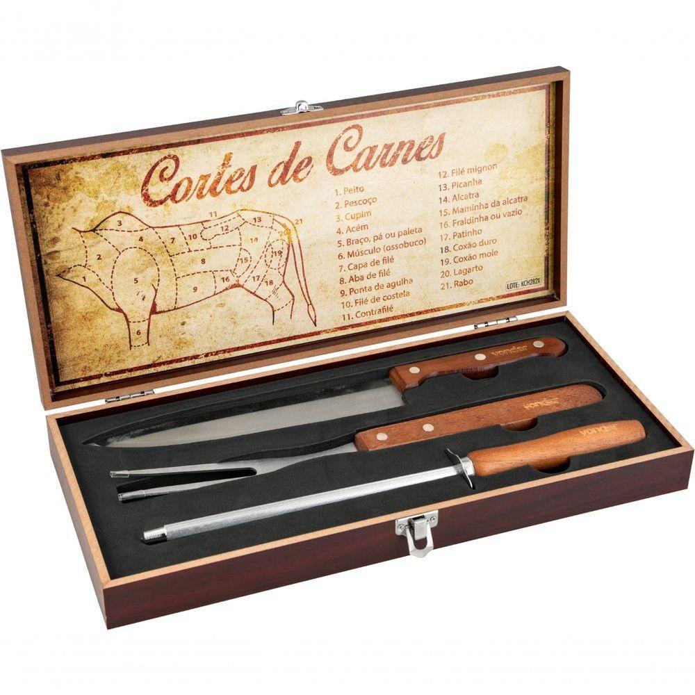Kit Churrasco (4pc)aço Inox Com Maleta Vonder - 3
