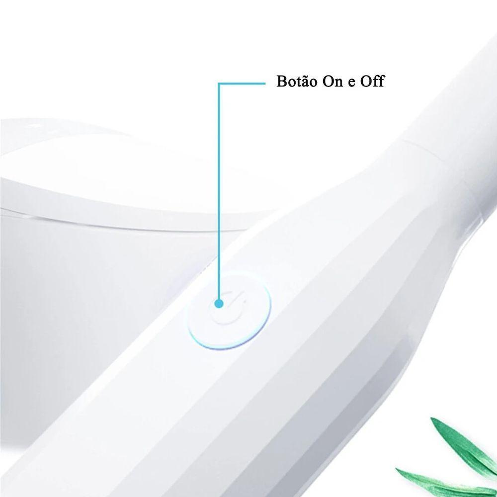 Escova Sanitaria Eletrica Privada Vaso Banheiro Lavabo Usb Bateria Recarregavel Higiene Faxina Limpeza - 5