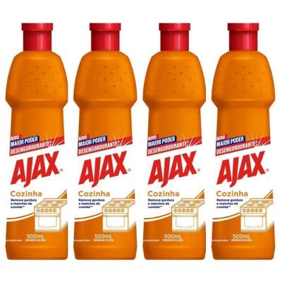 Kit 4 Desengordurante Uso Geral Ajax Especialista Cozinha 500ml