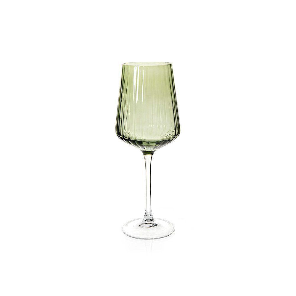Jogo De Taças Copa E Cia 6 Peças Lustro Verde - Vinho/água 560ml - 7