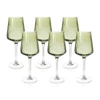 Jogo De Taças Copa E Cia 6 Peças Lustro Verde - Vinho/água 560ml - 1