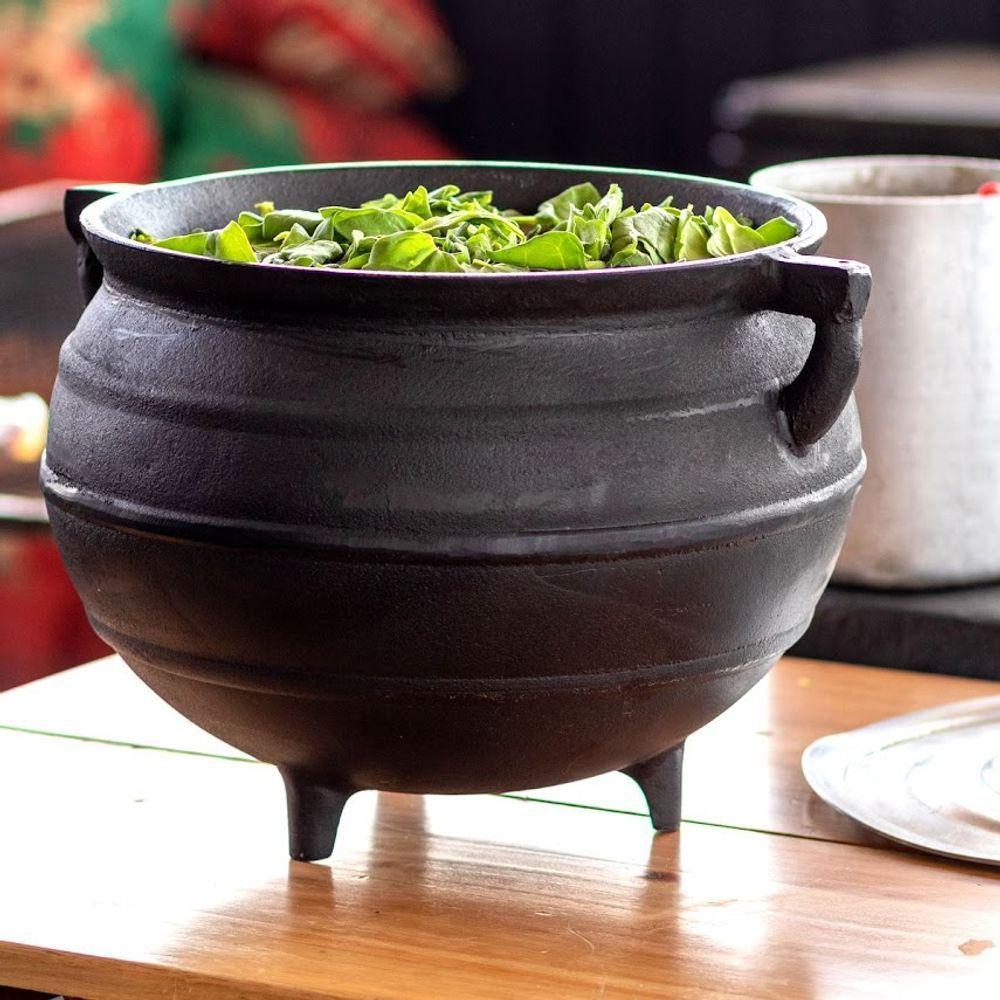 Caldeirão Tripé De Ferro Fundido Panela Mineira 32x26cm 16l - 2