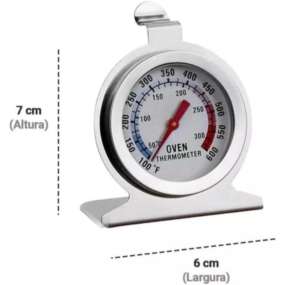 Termometro Forno Aco Inox 6 Cm X 7 Cm X 4 Cm - 8