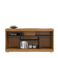 Estante Para Tv Com Prateleiras Adamson Noce Preto - 3