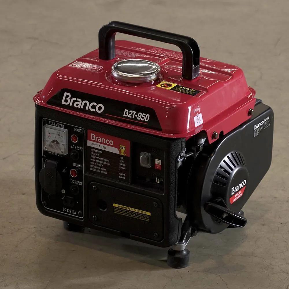 Gerador à Gasolina Branco B2t950t Partida Manual 0,95 Kva 63cc 220V - 4