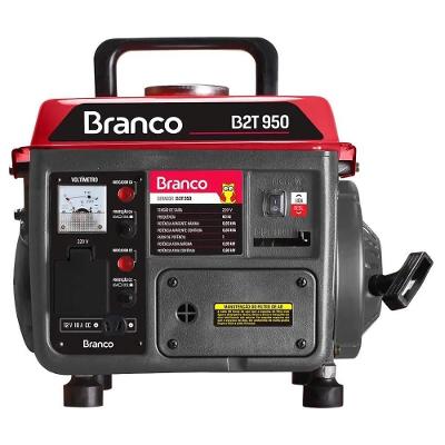Gerador à Gasolina Branco B2t950t Partida Manual 0,95 Kva 63cc 220V