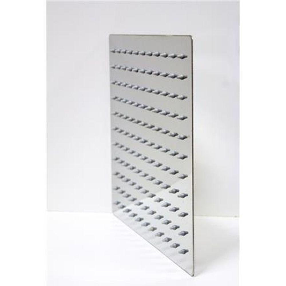 Chuveiro Ducha Inox 20x20 Cromado Slim Suporte Redondo - 9